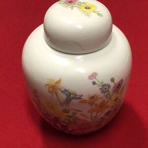 Floral Porcelain Ginger Jar